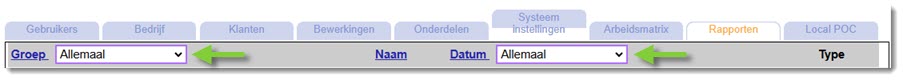 5139_DT_Reports1.jpg: Screenshot van het tabblad Rapporten