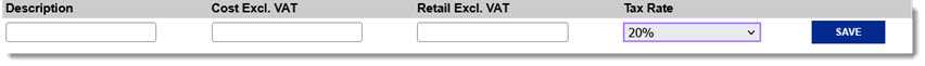 5119_GB1.jpg: Type a Description, Cost Excl. VAT, and Retail Excl. VAT in the provided fields.